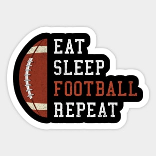 Eat Sleep Football Repeat Funny Gift Sticker